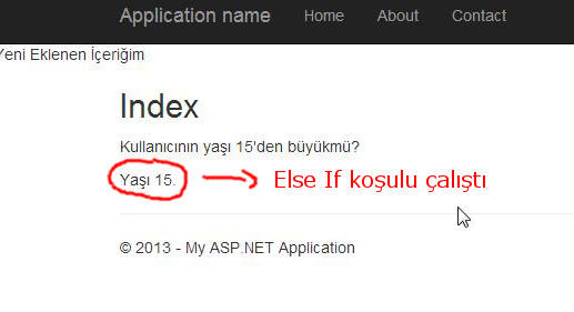 Else if koşulu
