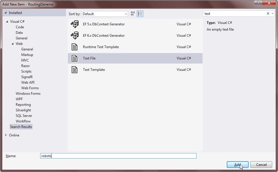 Metin belgesi ekleme