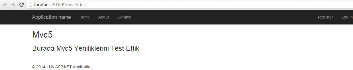 Mvc5 yenilik ekran çıktısı
